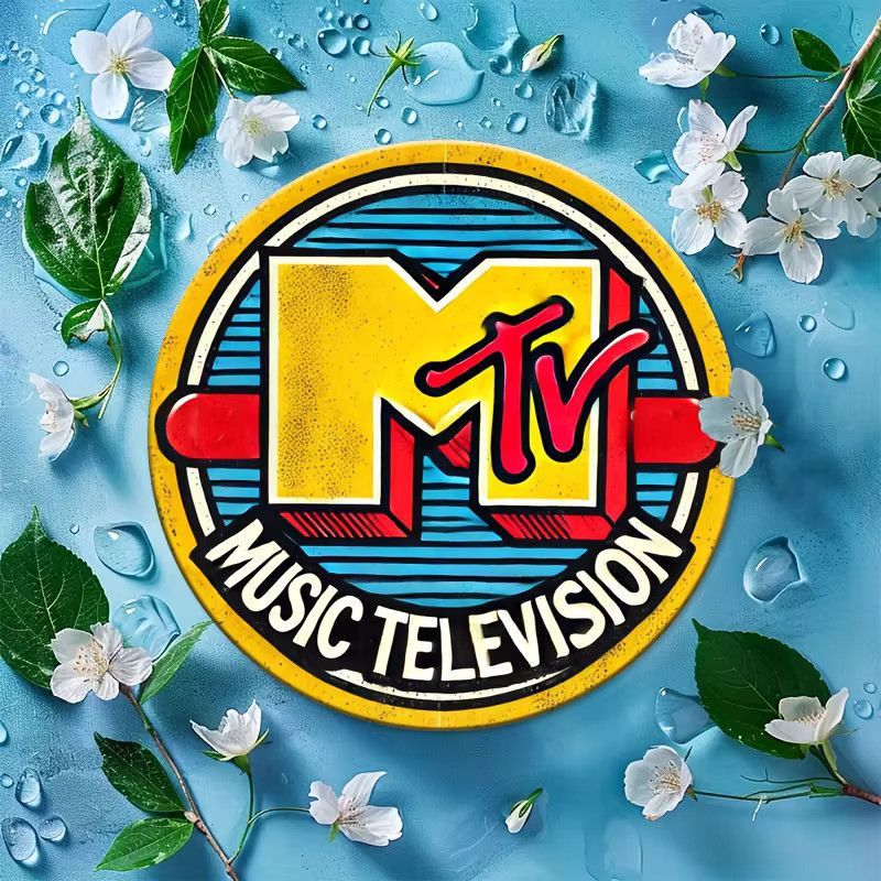 Potdemiel MTV Wandkunstschild aus Aluminium im Vintage-Design, Multicolor, B/H: 20,32 x 20,32 cm - Bild 4
