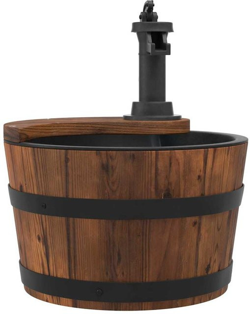 Gartenbrunnen VD Home Furnishing aus Massivholz Kiefer in Braun, B/T/H: 28 x 28 x 34,5 cm - Bild 1