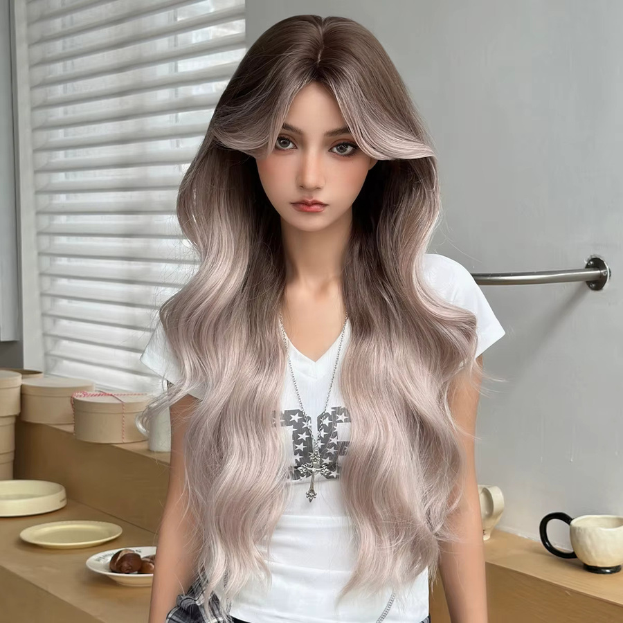 7JHH WIGS Perücke, Ombre Hellviolett, Wasserwellen, Damen - Bild 2