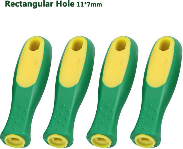 VIBRATITE Gummi-Feilengriffe im 4er-Set, Mehrfarbig, für Metallfeilen und Holzraspel, Länge: 10,8 cm (4-1/3 Zoll) - Bild 1