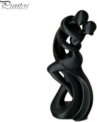 Minimalistische abstrakte Skulptur Tanzendes Paar Ornament in Schwarz von Puntos - Bild 1