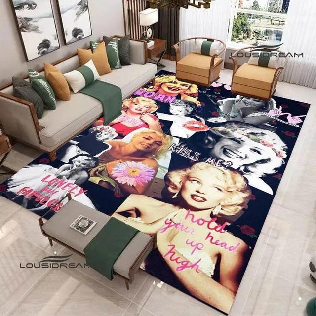 ZbrFourteen Marilyn Monroe Teppich, rutschfest und waschbar, mehrfarbig, B/T: 120 x 80 cm - Bild 1