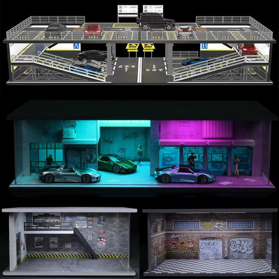XUFAN Auto-Parkplatz Garage Diorama, 1:64, Set - Bild 2