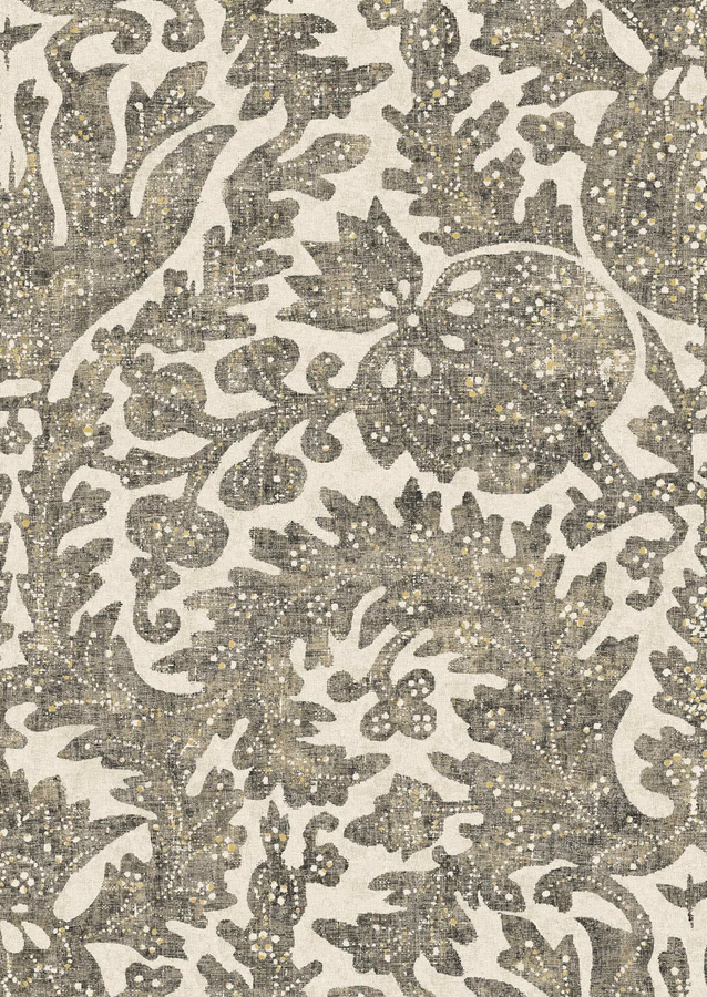 Lewis & Wood Tapete Pomegranate in Anthrazit und Grau mit floralem Vintage-Design - Bild 1
