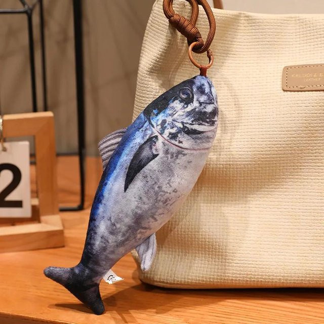 Yiran toy Realistischer Fisch Plüsch Schlüsselanhänger, 20cm - Bild 1