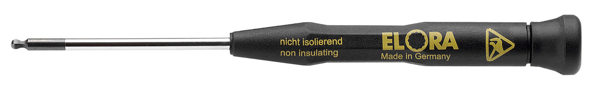 Elora ESD Kugelkopf-Schraubendreher ELORA-625-KU 2,0 in Schwarz - Bild 1