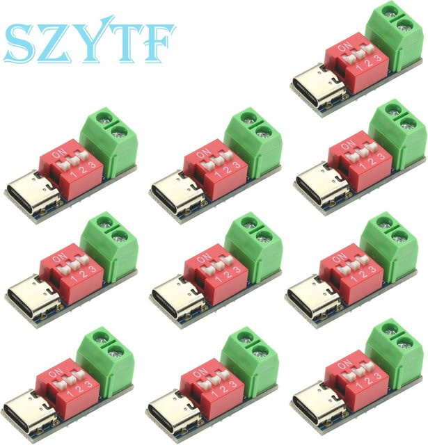 SZYTF Typ-C PD QC Trigger Modul zur Einstellung der DC-Spannung von 5V bis 20V, Multicolour - Bild 1