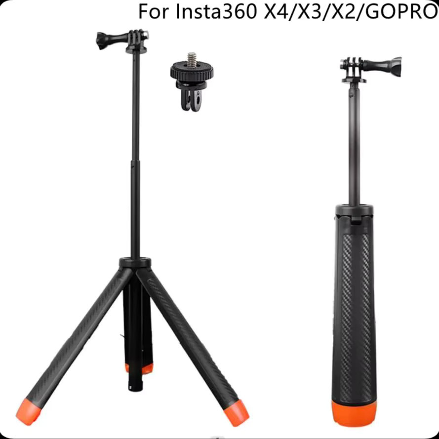 Schwimmender Selfie-Stick und Teleskop-Stativ als wasserdichter Schwimmgriff für DJI Action 6/5 Pro/4, GoPro und Insta360 Ace Pro 2 in Schwarz - Bild 5