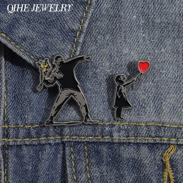 QIHE JEWELRY Brosche Emaille Pin, Bunt, Unisex - Bild 1