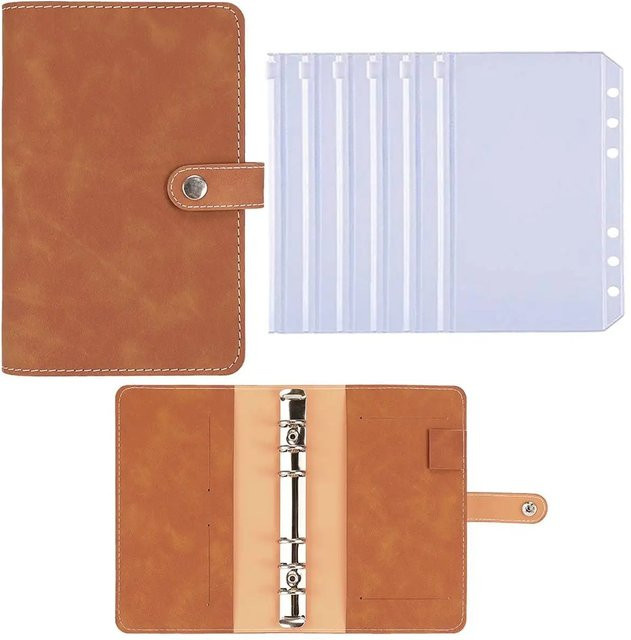 A6 Budget Binder Planer aus PU-Leder mit 6-Loch-Bindung für dein Tagebuch und deine Agenda - Bild 1