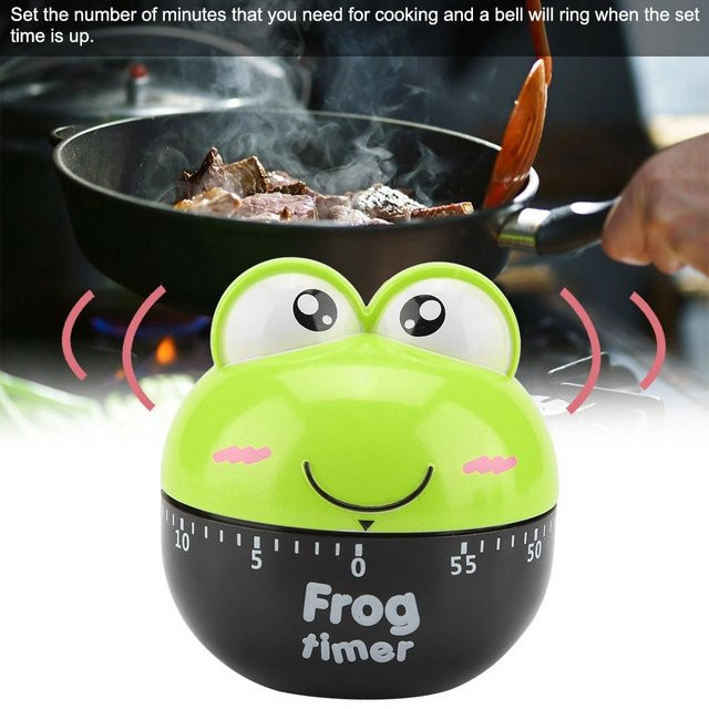 Mechanischer Küchentimer mfySpace in Tierform, Grüner Kochtimer als Timing-Tool - Bild 1