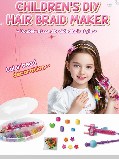 Wucifang Bags DIY Haarzopf-Kits Haar-Twist-Maschine, Schönheits-Spielzeug, pink - Bild 1