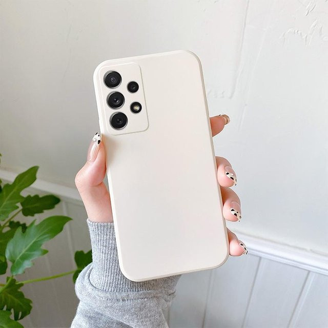 Matte Silikon-Schutzhülle für Samsung Galaxy S25 Ultra S24 FE S23 Plus A56 A36 A16 A55 A06 A35 A15 5G A17 S26 in Weiß - Bild 1