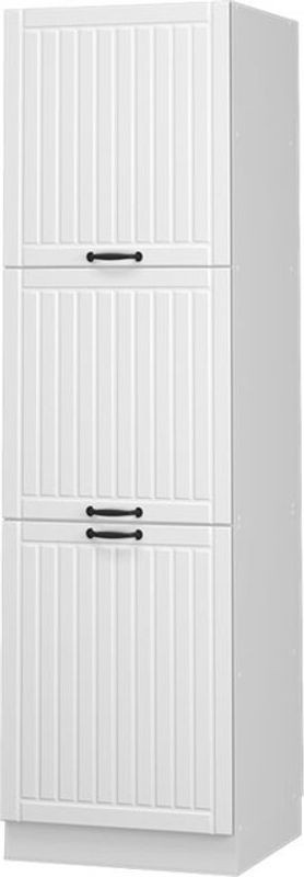 Vicco Herdumbauschrank Fame-line Vorratsschrank in Weiß Landhaus mit Drehtüren, B: 60 cm, T: 58 cm, H: 206,8 cm - Bild 1
