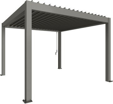 Biohort Pergola mit Lamellendach in Quarzgrau-Metallic, B/T/H: 367,5 x 367,5 x 255 cm - Bild 1