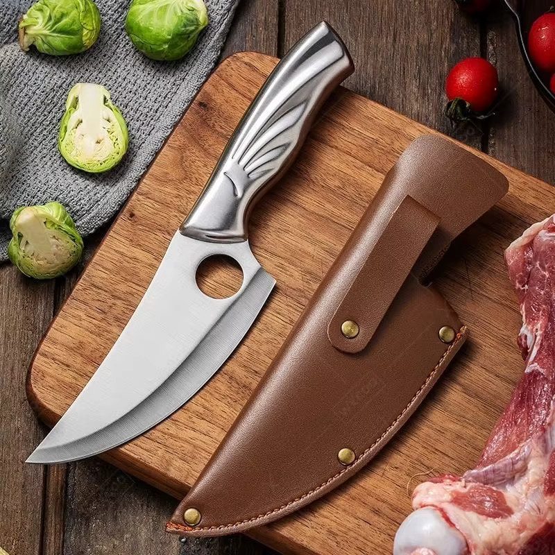 WXCOO Edelstahlmesser in Silber als vielseitiges Küchenmesser zum Entbeinen und Schneiden von Fleisch und Gemüse - Bild 3