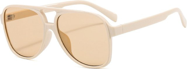 Techsuit 98061 Sonnenbrille Aviator, Vollrand, Kunststoff, Beige Braun, Unisex - Bild 1
