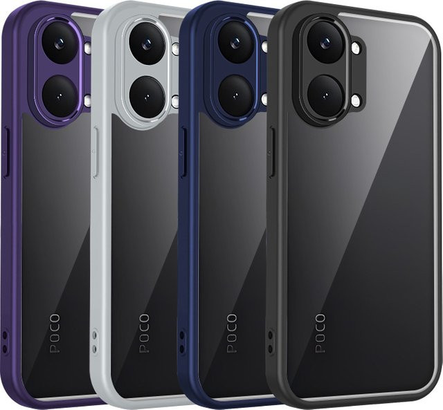 EUCAGR HD Clear PC Hard Case für Xiaomi POCO X8 Pro Max, transparente stoßfeste Handyhülle mit TPU-Rückseite - Bild 1