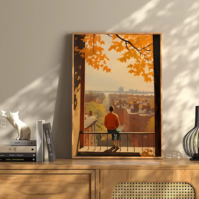 Edward Hopper Stadtlandschaft Leinwandgemälde als Wandkunst für dein Wohnzimmer in Mehrfarbig - Bild 2