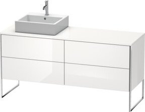 Duravit Waschtischunterschrank XSquare in Weiß Hochglanz, B/T/H: 160 x 54,8 x 77,8 cm - Bild 1