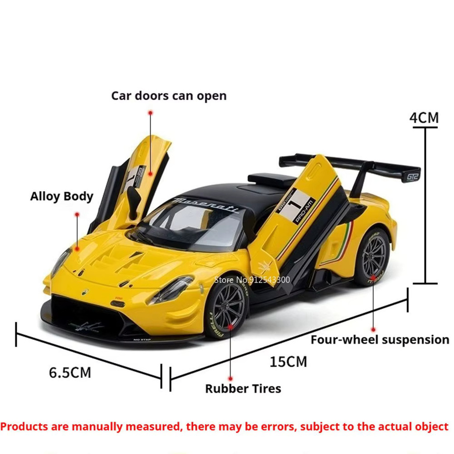 RMZ city GT2 Modellauto, Maßstab 1:32, Rennwagen, Gelb, Metall - Bild 1