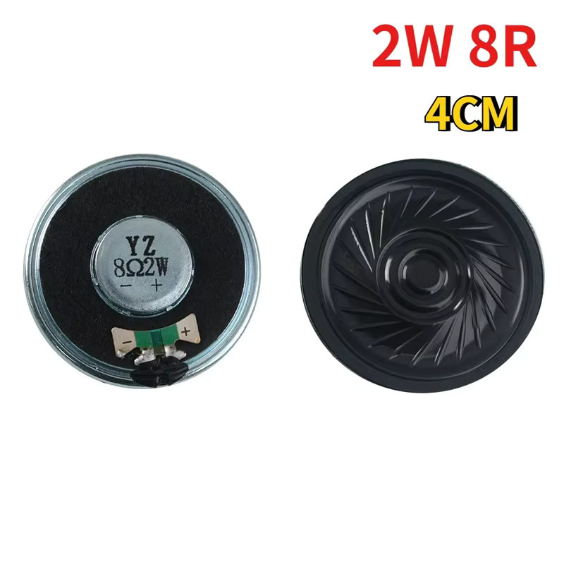 5er Set Mini Horn Lautsprecher 2W 8 Ohm Durchmesser: 4 cm in Schwarz für Arduino und Elektronik-Projekte - Bild 2
