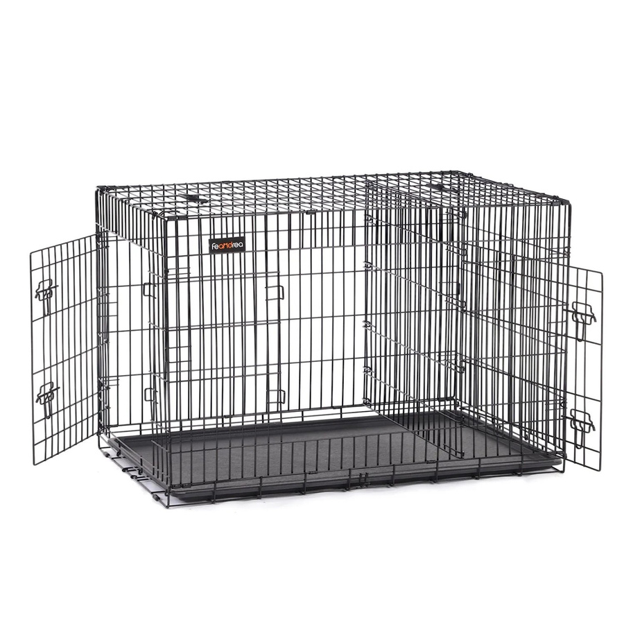 Feandrea Hundebox Schwarz B/T/H: 122 x 74,5 x 80,5 cm - Bild 2
