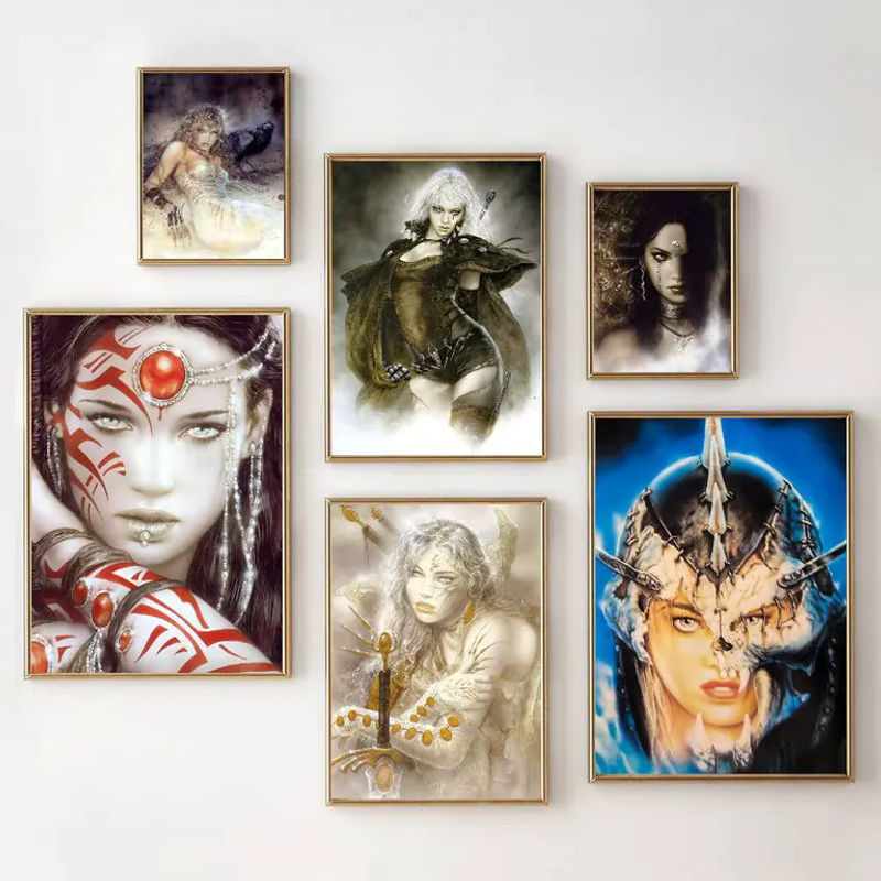 Luis Royo Anime Porträt Wanddekoration selbstklebend mehrfarbig auf Papier - Bild 2