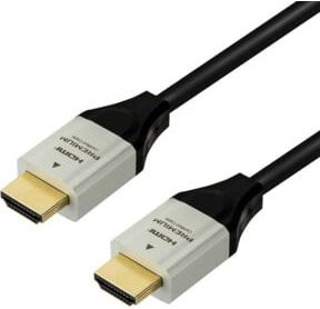 e+p High-Speed HDMI Kabel mit Ethernet/LAN in Schwarz und Silber, Länge: 3 m - Bild 1