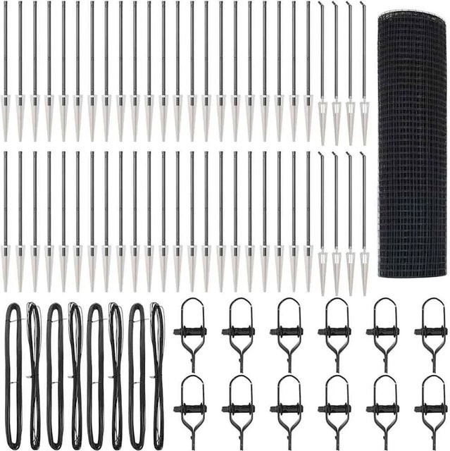 vidaXL Zaunpfosten aus Stahl und PVC in Grau, Höhe: 1,0 m, Breite: 0,012 m, Tiefe: 0,012 m - Bild 1