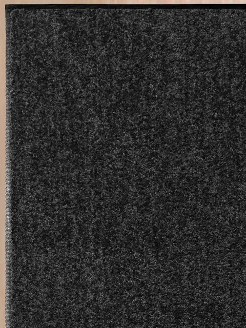 Salonloewe Fußmatte quadratisch in Schwarz mit rutschhemmender Gummibackseite und Polyamid-Oberfläche - Bild 1