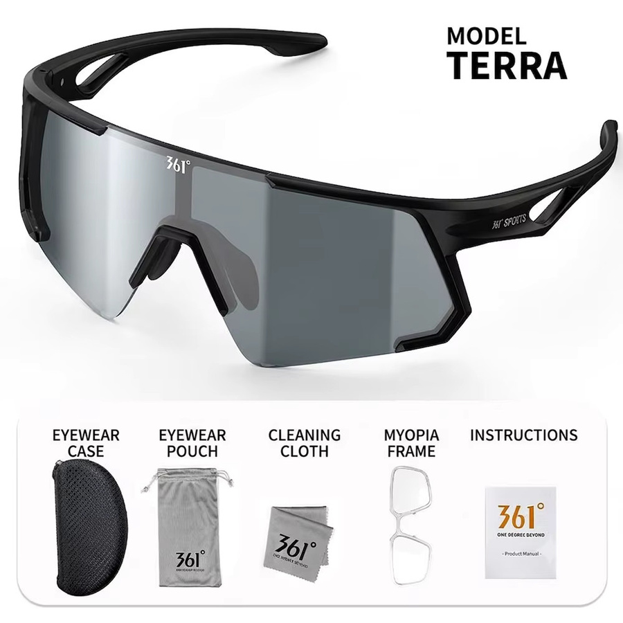 361 Degrees TR90 Sportsonnenbrille, polarisiert, Unisex, Vollrand - Bild 6