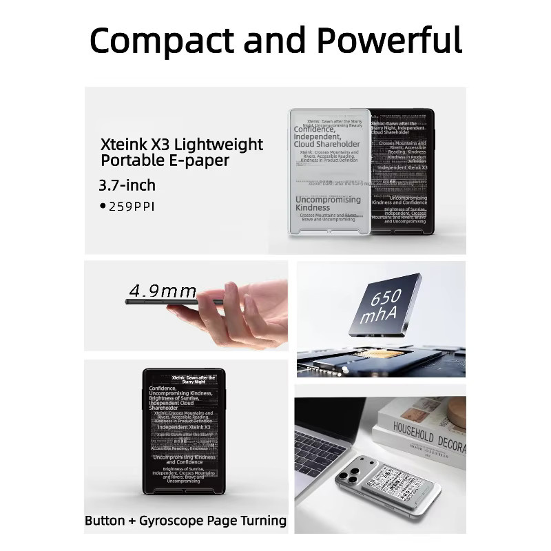 XTEINK X3 E-Book-Reader mit 3,7 Zoll E-Ink-Display und 16 GB Speicher - Bild 2