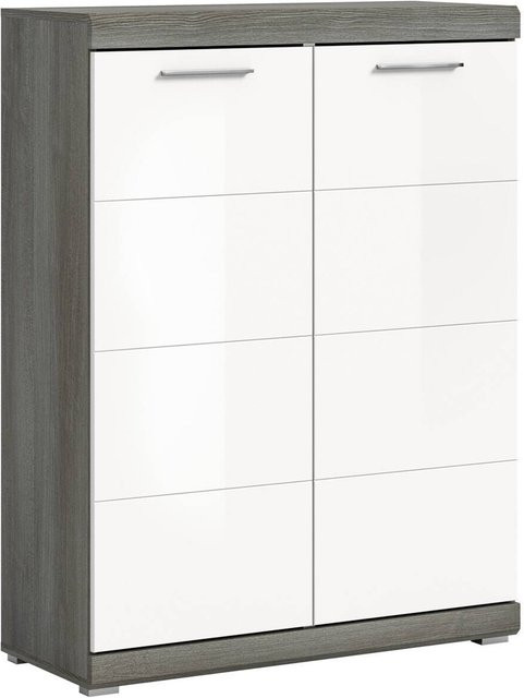 Schuhschrank SCOUT von xonox.home in Weiß Hochglanz für Eingangsbereich und Diele, B/H/T: 90 x 120 x 37 cm - Bild 1