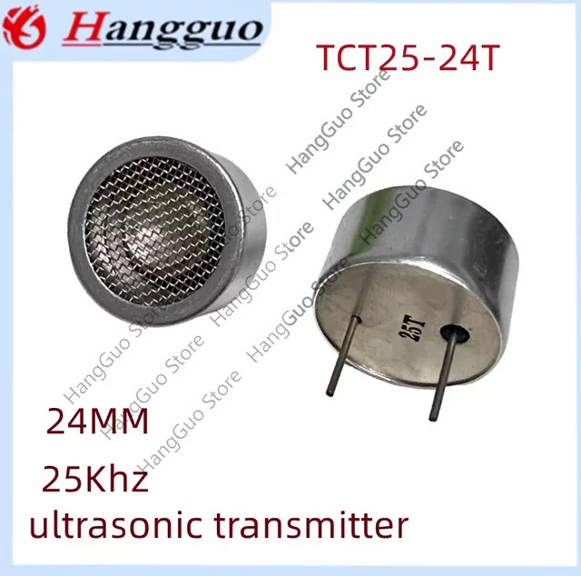 Ultraschall-Übertragungssensor TCT25-24T in Silber, 24 mm, 25 kHz - Bild 1