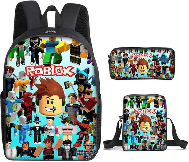 Roblox Schultaschen-Set für die Grund- und Sekundarschule mit Federmäppchen in Multicolour - Bild 1