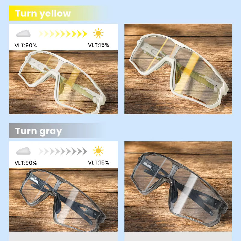 BUCKLOS Sportsonnenbrille, Vollrand, weiß, blau, Unisex, Kunststoff - Bild 3