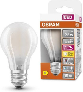 Osram Superstar+ Classic A GLFR 25 LED-Lampe, 2,2W, 300lm, Warmweiß, Transparent - Bild 1