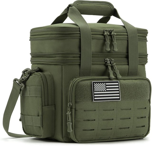 Taktische isolierte Lunchbox Weft, 18 l Kühltasche für den Außenbereich, auslaufsicher, grün - Bild 1