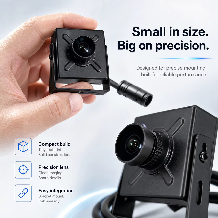 HQCAM Mini PoE IP-Kamera 8MP 4K FHD mit 170° Weitwinkelobjektiv, Schwarz, ONVIF P2P RTSP Innenüberwachungskamera - Bild 4