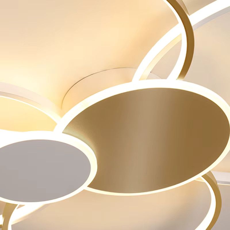 TONDI LED-Ring-Deckenleuchte Kronleuchter in Gold und Schwarz für Wohnzimmer, Schlafzimmer, Esszimmer und Küche - Bild 3