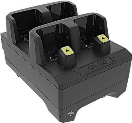 Zebra 4-Slot Ring Scanner Cradle Ladeschale für Handgeräte und Barcodescanner in Schwarz (CRD-RS61-4SCHG-01) - Bild 1