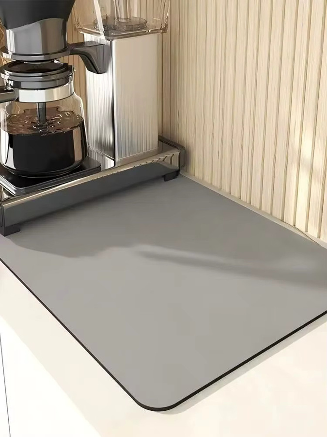 VIKAMA Kaffeematte als saugfähige und rutschfeste Abtropfmatte aus Kieselgur für deine Küchenarbeitsplatte, B/T: 30 x 30 cm - Bild 4