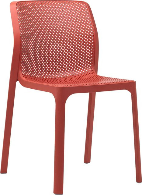 Nardi Bit Stuhl in Orange, moderner Gartenstuhl aus Kunststoff für Balkon und Terrasse - Bild 1