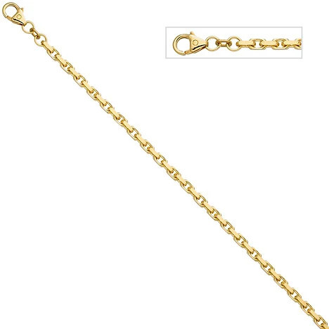 Colfem Ankerarmband 585 Gelbgold, diamantiert, 21 cm, Unisex - Bild 1