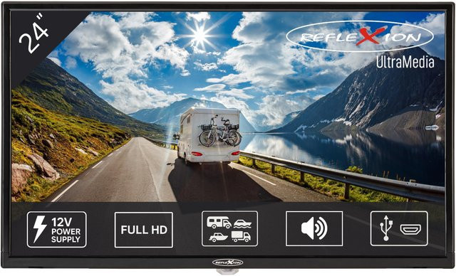 LED2425 Mk2 LED TV Full HD Fernseher in Schwarz mit HDMI und USB-A - Bild 1