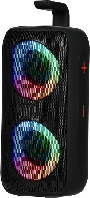 Andoer A85 Bluetooth tragbarer Lautsprecher mit RGB-Licht und Doppelhorn in Schwarz - Bild 1