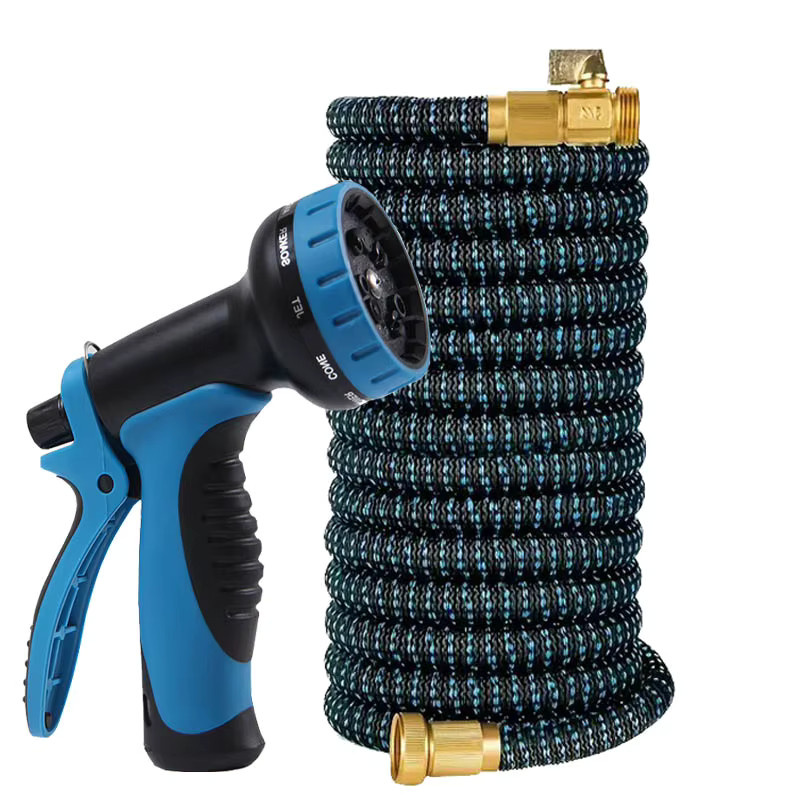 Multifunktionale Garten-Wasserpistole mit Sprühdüse von FLOWERS SPRAL in Schwarz-Blau für Garten und Autowäsche - Bild 3