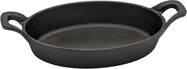 Osoltus Grillpfanne aus Gusseisen in Schwarz, oval mit 2 Griffen, B: 22 cm, T: 15 cm - Bild 1