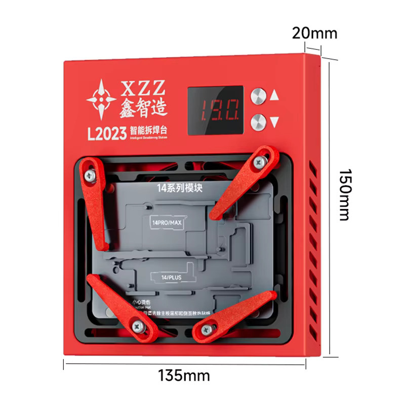 XZZ L2023 Motherboard Heizstation und Entlötplattform in Rot für iPhone und Samsung Galaxy Modelle - Bild 5
